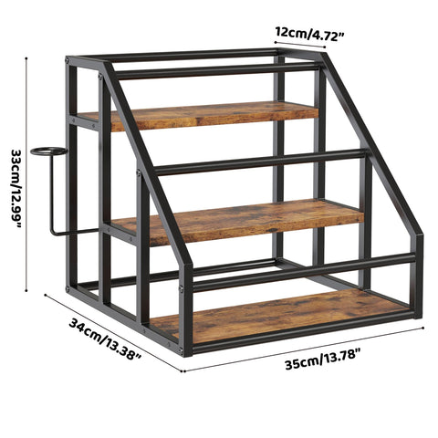 VANTIMO syrup rack countertop storage for syrups, wine, and condiments.