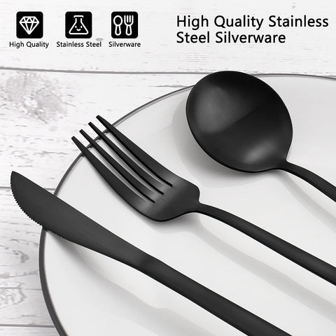 VANVRO dishwasher-safe flatware simplifies cleanup after meals.