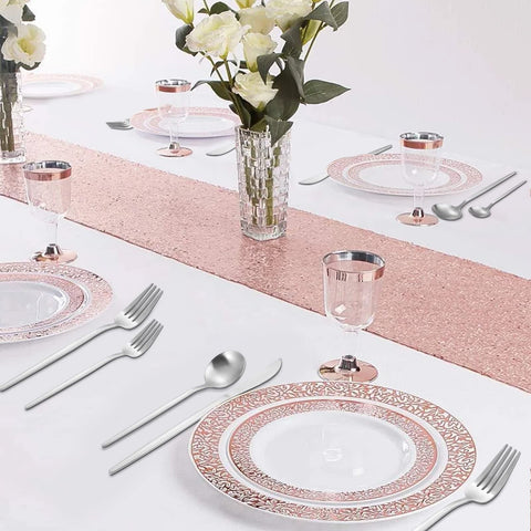 VANVRO service for four set in satin finish for cohesive table styling