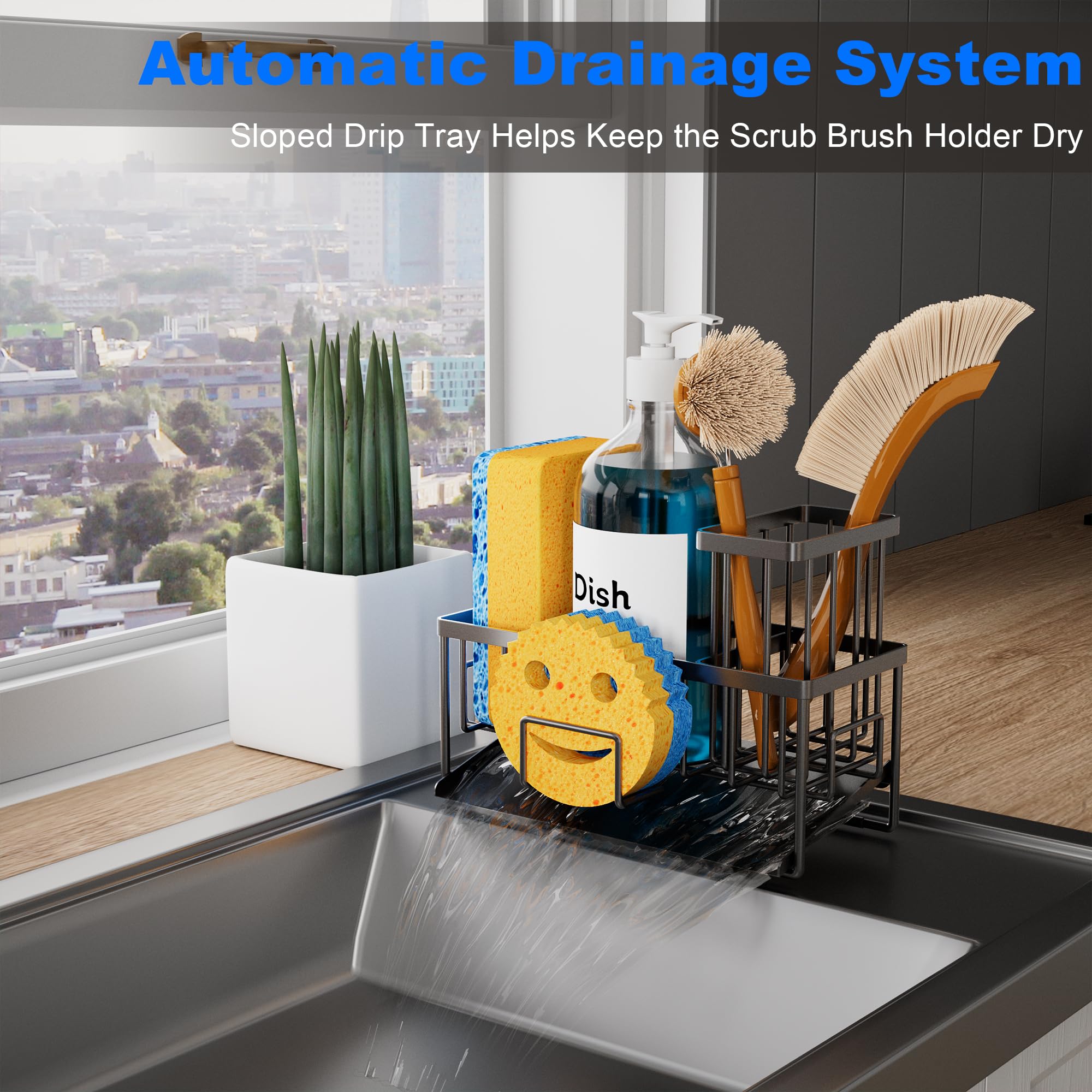 Vanwood sink caddy demonstrates flexible design for versatile placement.