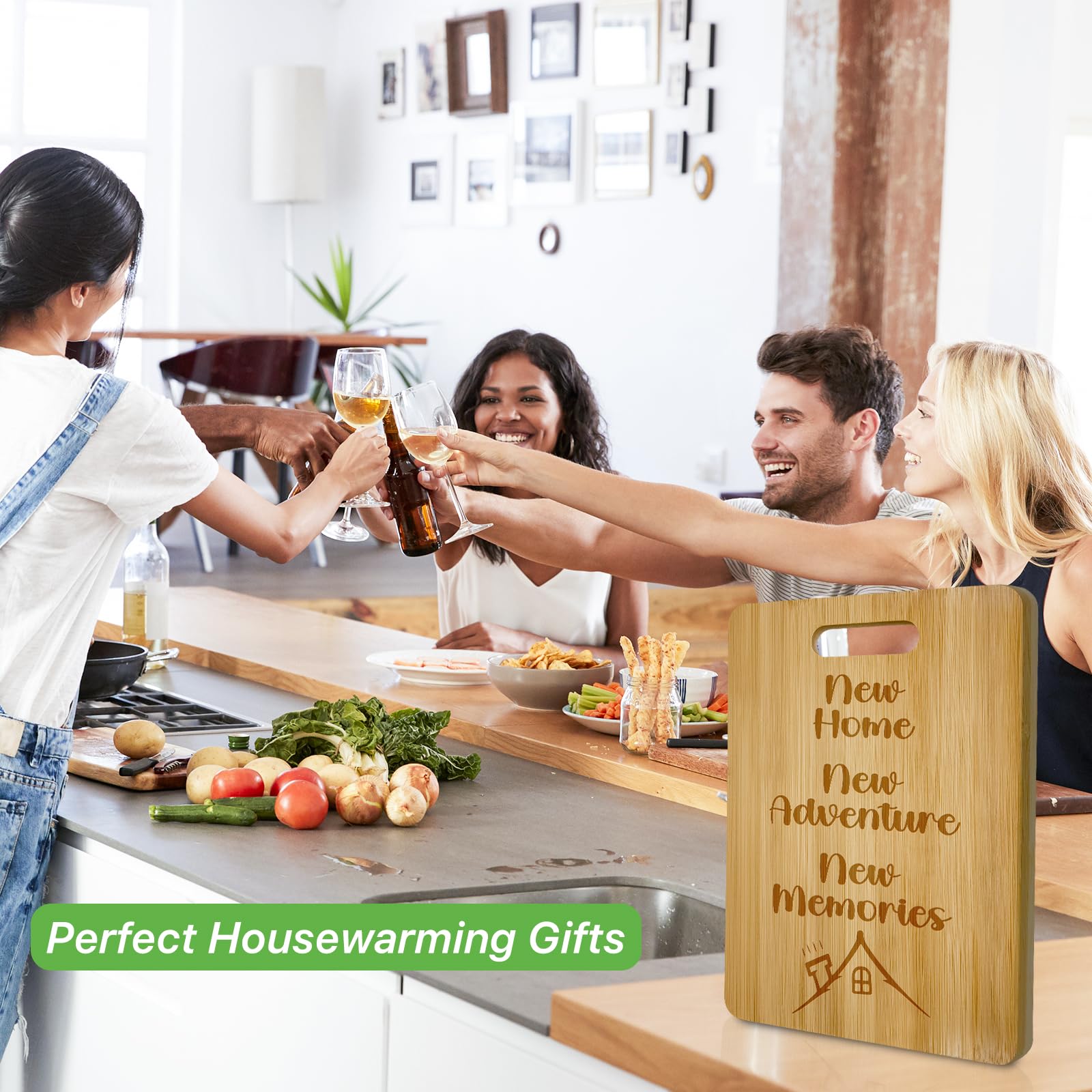 Vanzard bamboo cutting board for new home essentials, sleek chopping surface