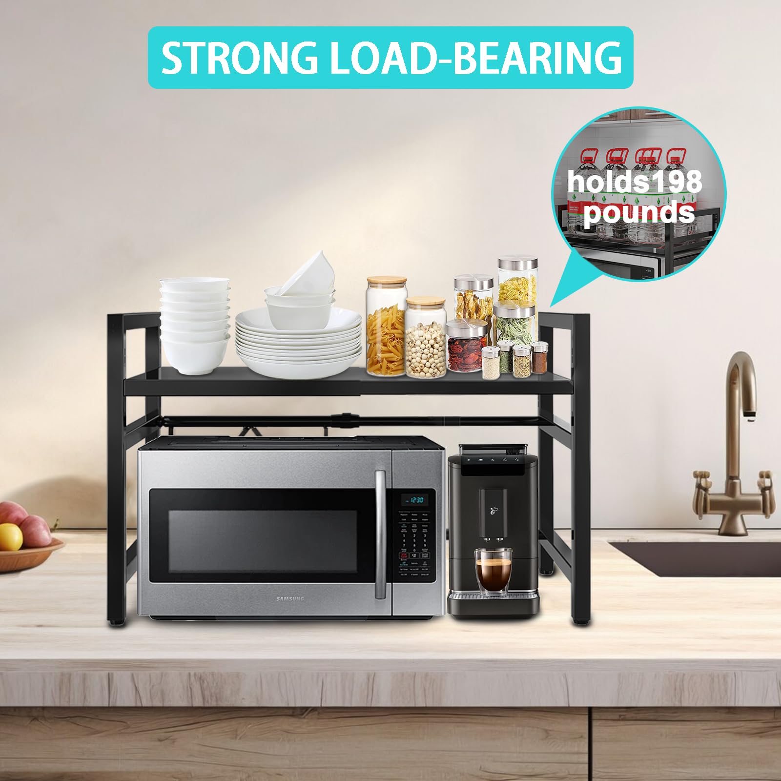 Vaphayva kitchen cabinet organizer shows sturdy, efficient storage.