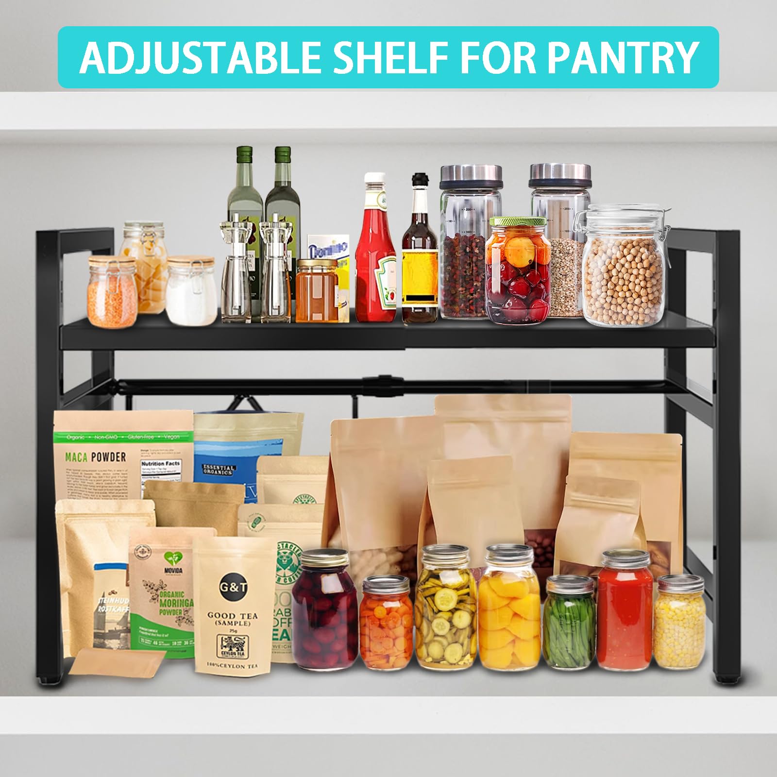 Vaphayva pantry shelf guardrails keep bottles secure.