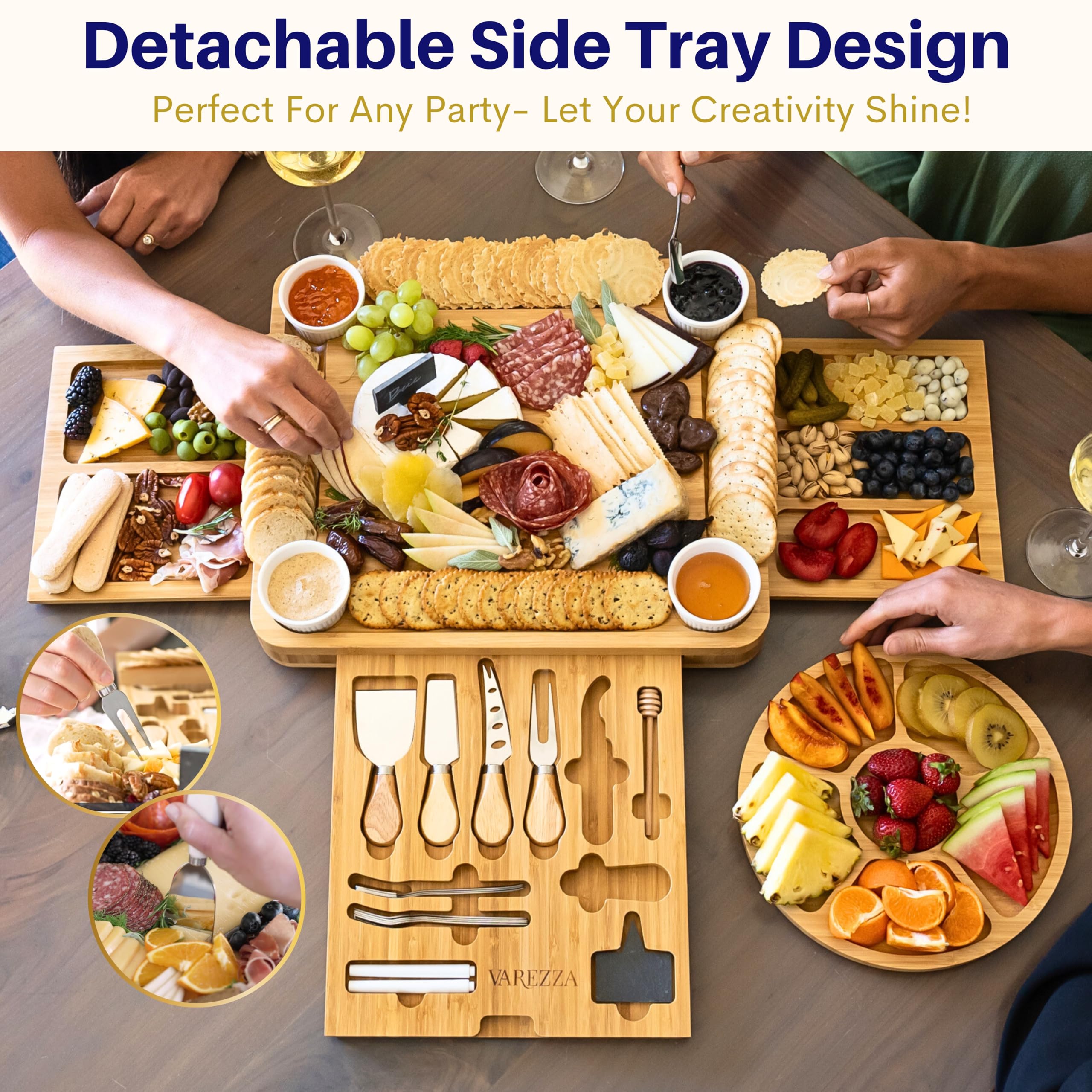 VAREZZA accessories set included for easy serving and presentation.