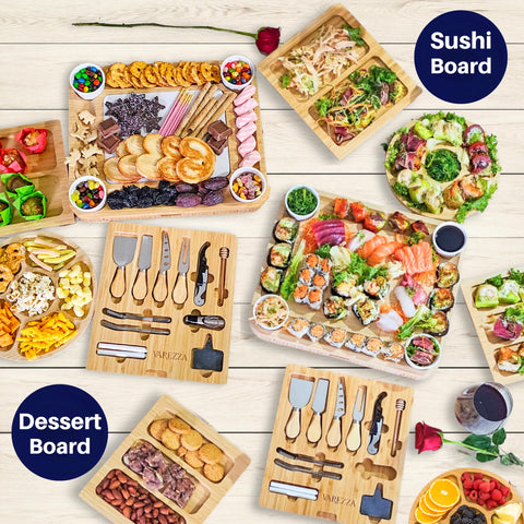 VAREZZA charcuterie board accessories complete the entertaining toolkit for easy hosting.