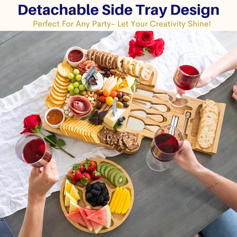 VAREZZA slide-out tray with accessories enhances serving setup