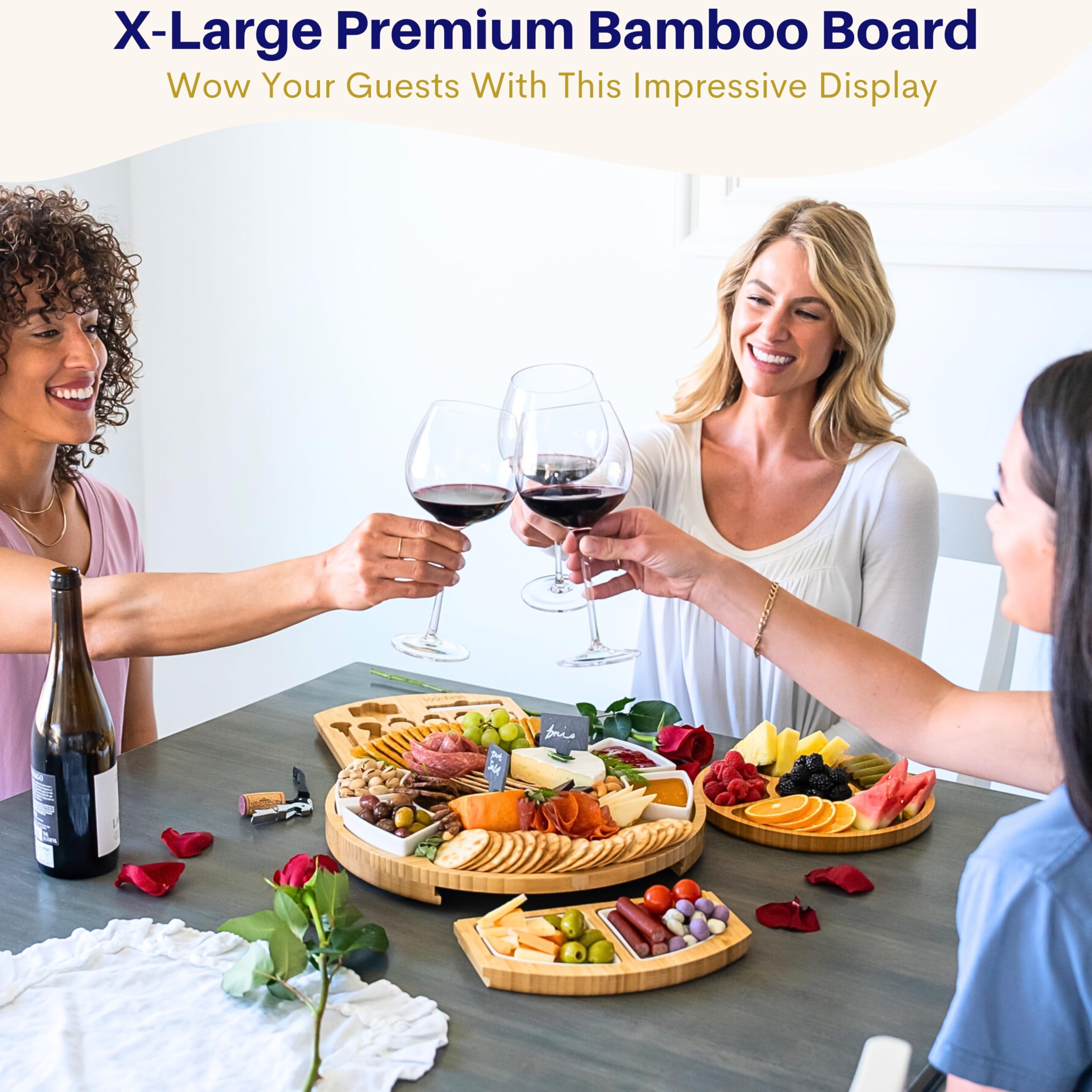 VAREZZA removable ceramic dishes tray for versatile serving options.