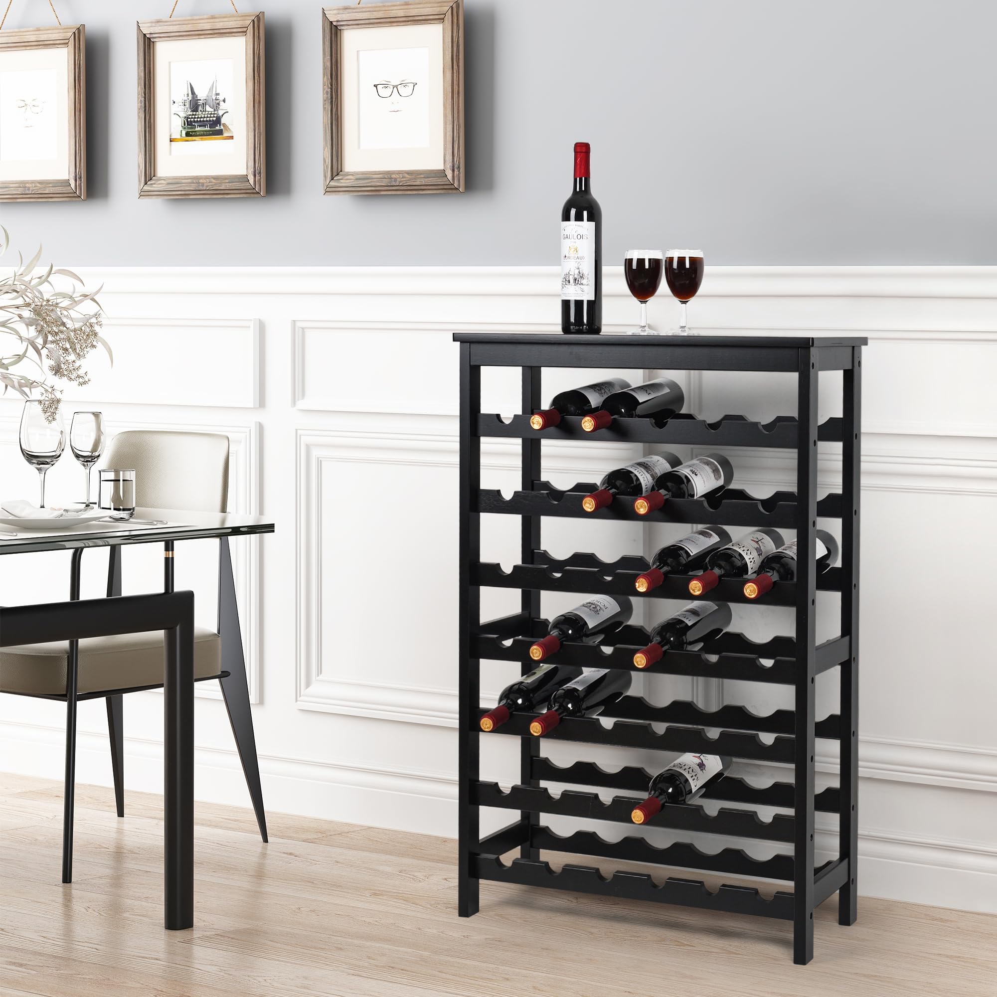 VASMIA 7-tier wine rack display shelf ideal for showcasing your collection