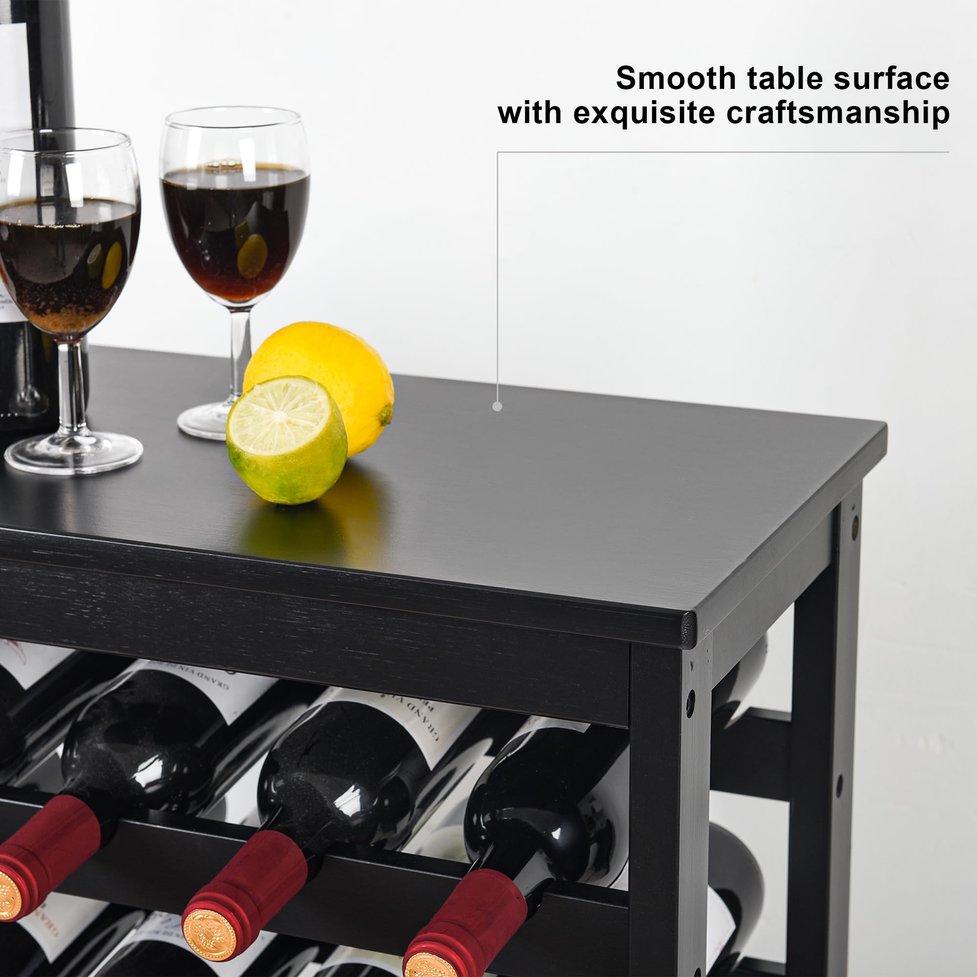 VASMIA black bamboo wine rack modern style complements contemporary interiors