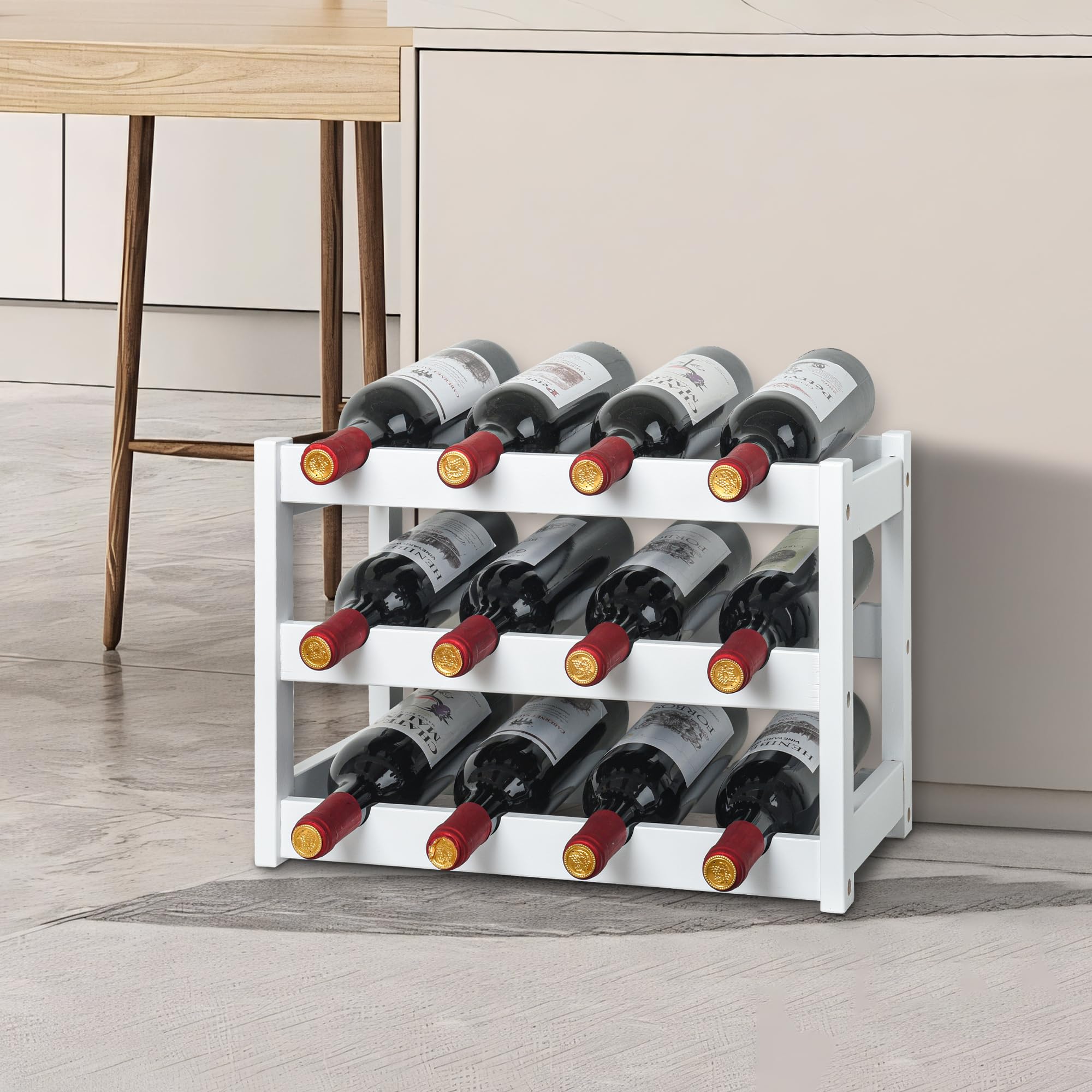 VASMIA horizontal storage keeps corks moist and wine accessible.