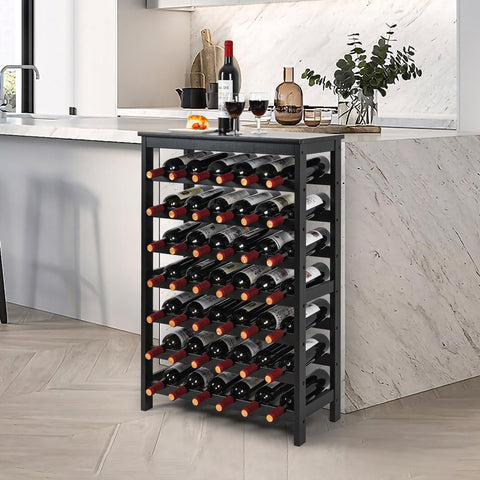VASMIA table-top wine rack compact design fits countertops while keeping bottles accessible