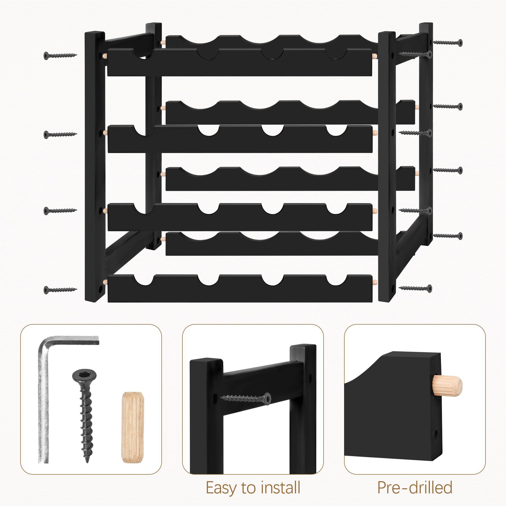VASMIA rack ideal for kitchen, bar, or dining room display.