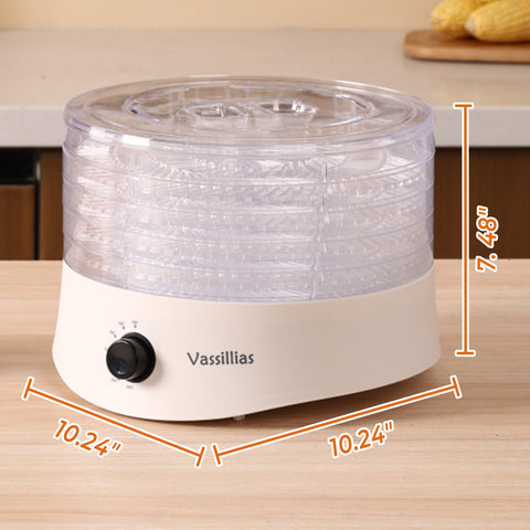 Vassillias dehydrator in a modern kitchen demonstrates compact efficiency.
