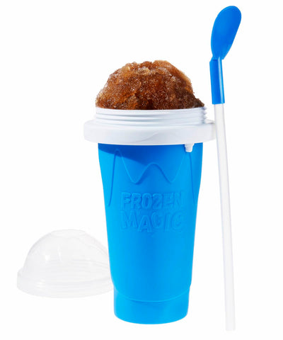 Vat19 Slushy Maker with dome lid for mess-free sipping and quick treats.
