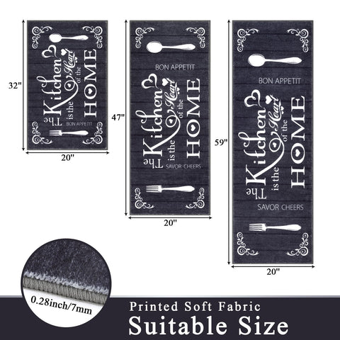 Vaukki Boho rug set close-up of durable polyester fabric in black