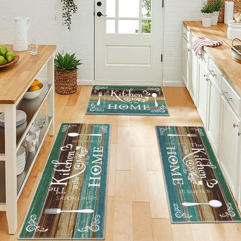 Vaukki Boho rug near sink shows moisture control and easy cleaning