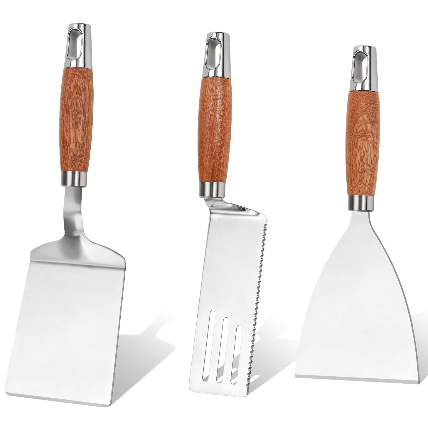 Vayvnt stainless steel solid spatula for flipping and serving with precise control