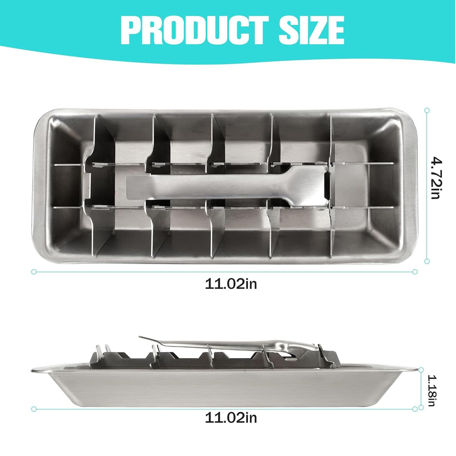 VBQFDPH stainless steel tray for easy dishwasher safe cleanup.