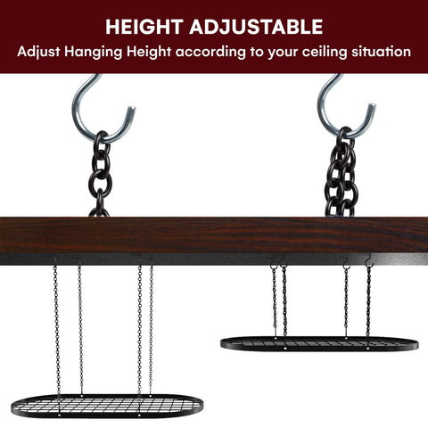 Vdomus maximize space with 33x17 inch ceiling rack above counter