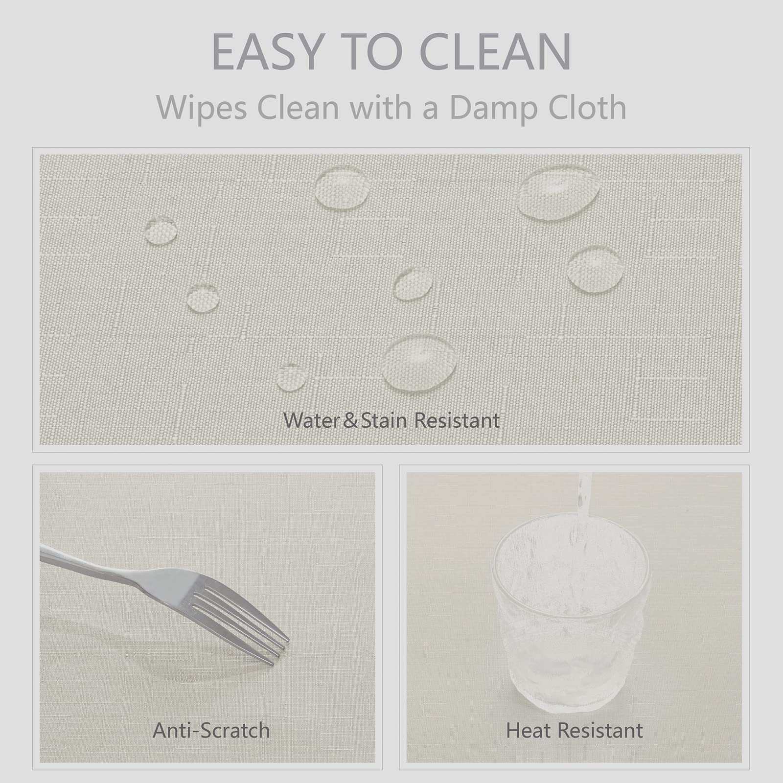 Veblandy wrinkle-free tablecloth after ironing for crisp appearance