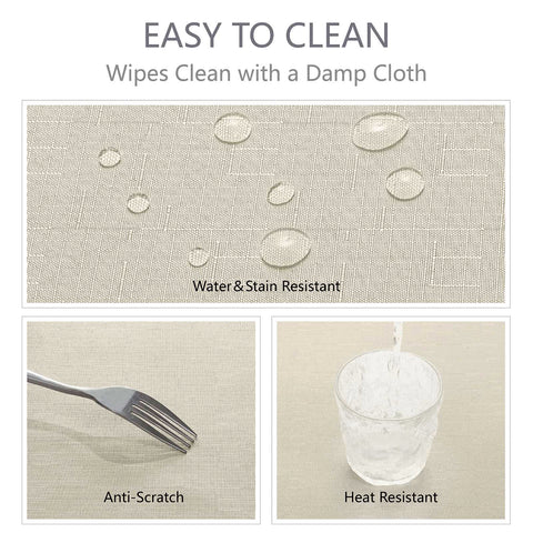 Veblandy wrinkle-free tablecloth after ironing for crisp appearance