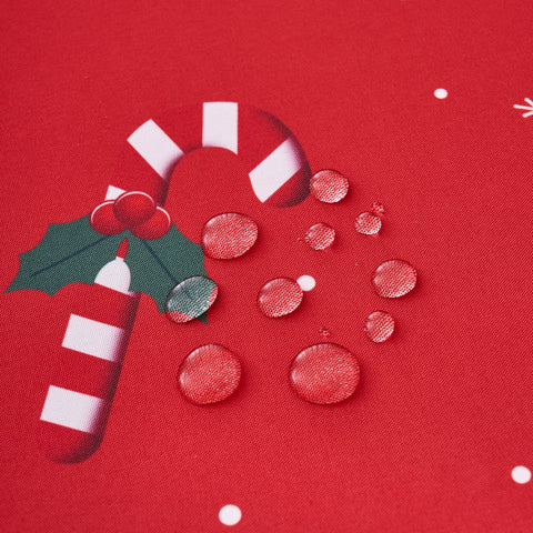 Vedachic round tablecloth is machine washable for easy holiday cleanup.