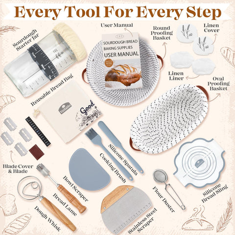 VEDALIO bread bags and sling for safe oven transfer and crust protection.