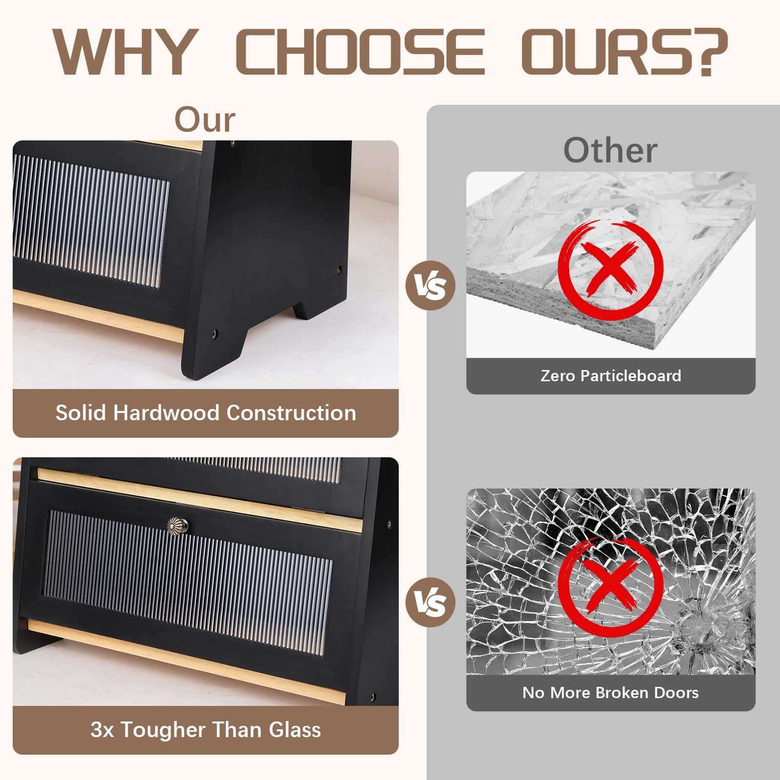 VEDALIO double-layer design expands storage without extra footprint.