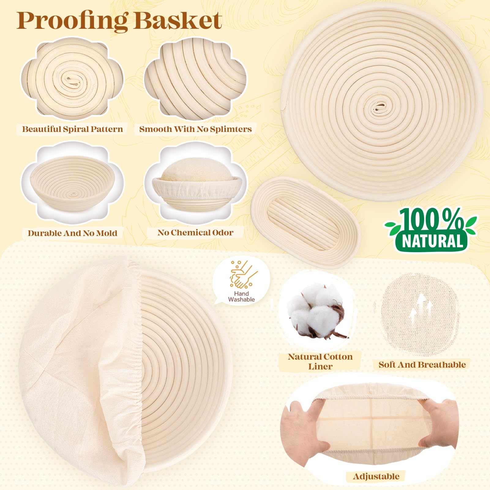 VEDALIO dough whisk for integrated, lump-free dough