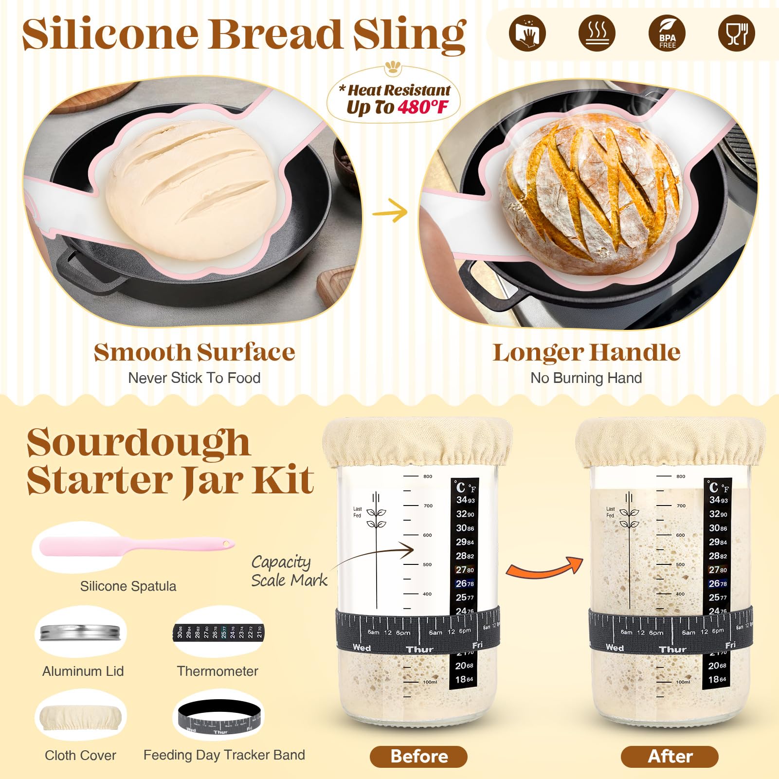 VEDALIO silicone spatula for smooth mixing and scraping dough
