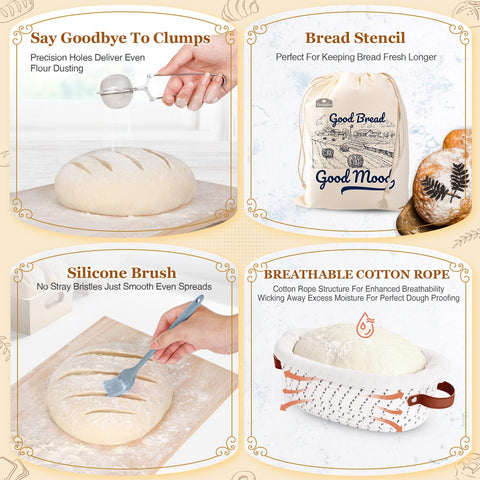 VEDALIO sourdough starter jar helps steady fermentation and easy starter storage.