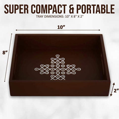 Vedantam bamboo pooja gift tray, lightweight and durable for festival gifting.