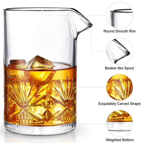 veecom bar set with stainless strainer for smooth pouring and firm filtration
