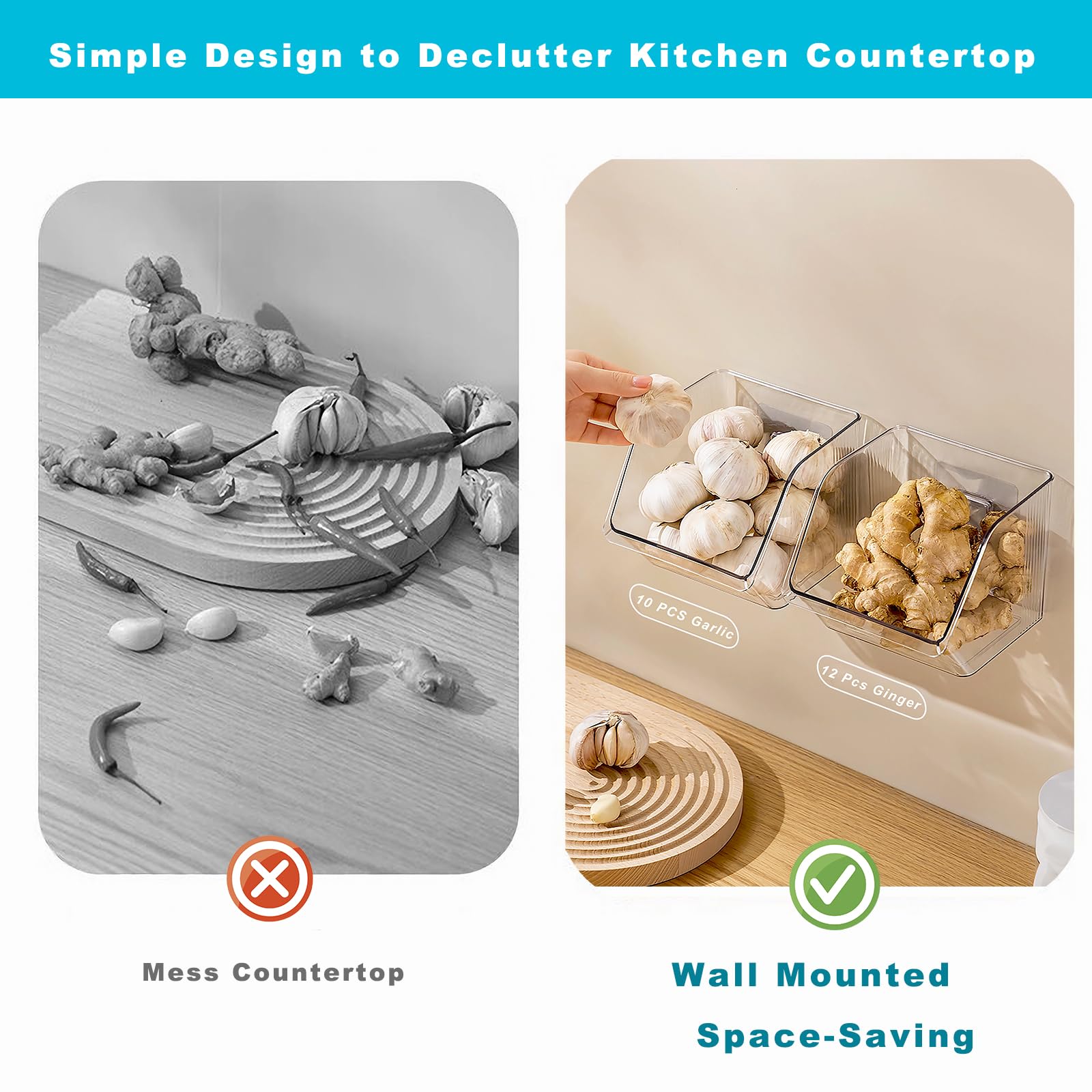 Veefos durable PET material storage bin for long-lasting organization