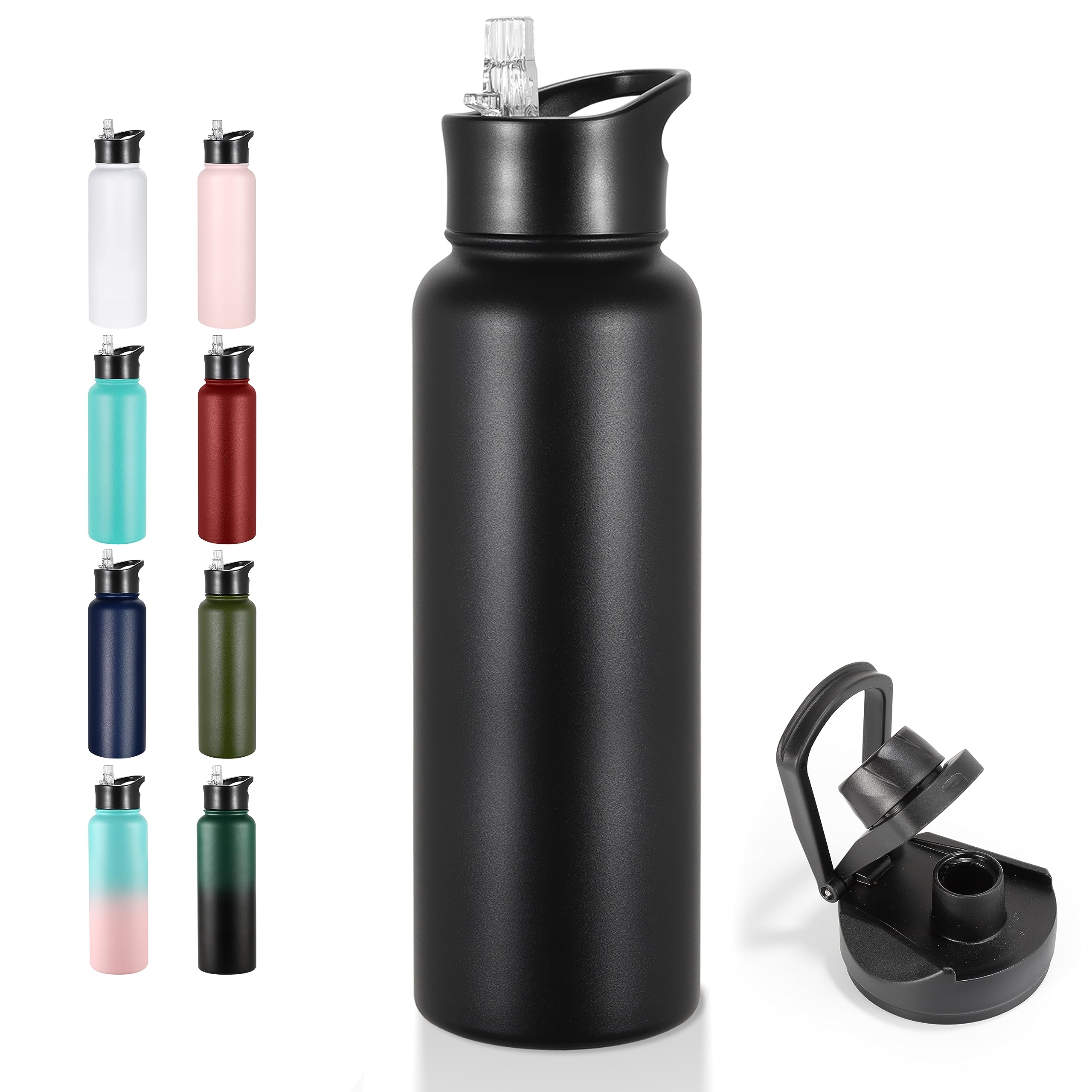 VEGOND 40 oz insulated bottle front view for daily hydration.