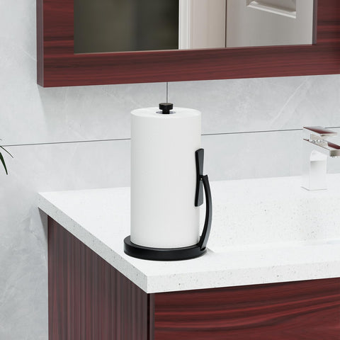VEHHE paper towel holder black finish adds modern kitchen style