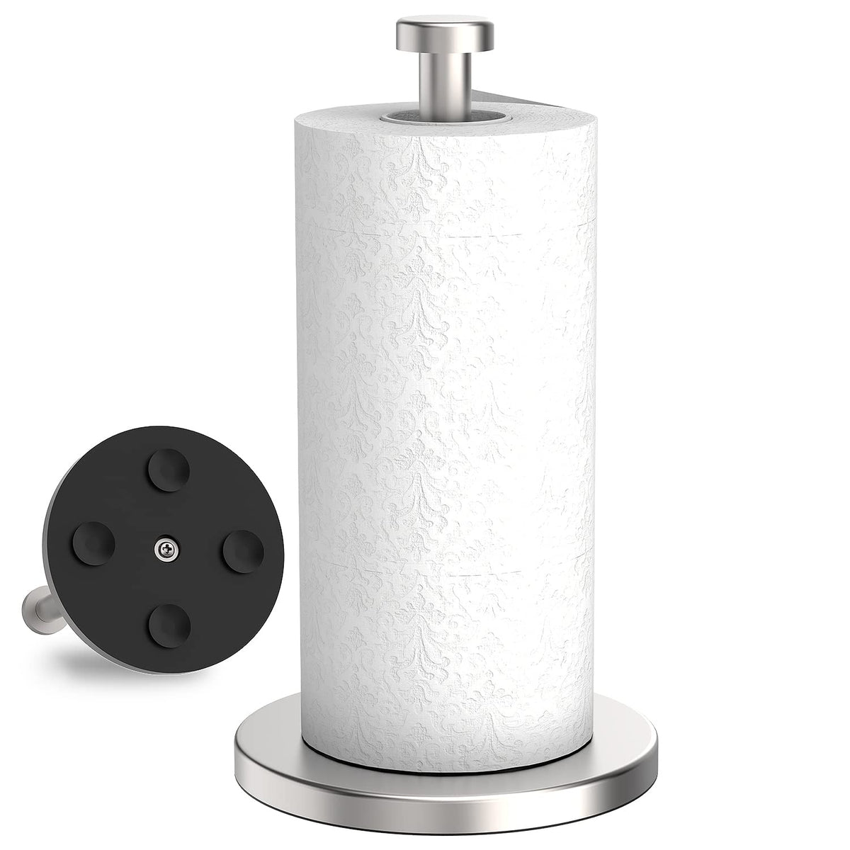 VEHHE paper towel holder, countertop side view, easy access and organization
