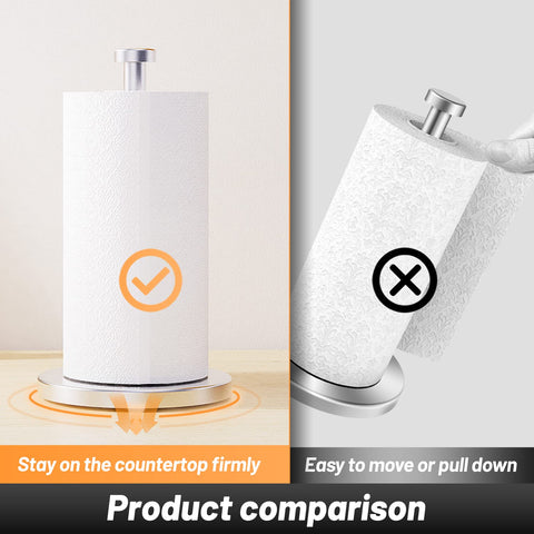 Weighted base with four suction cups prevents tipping
