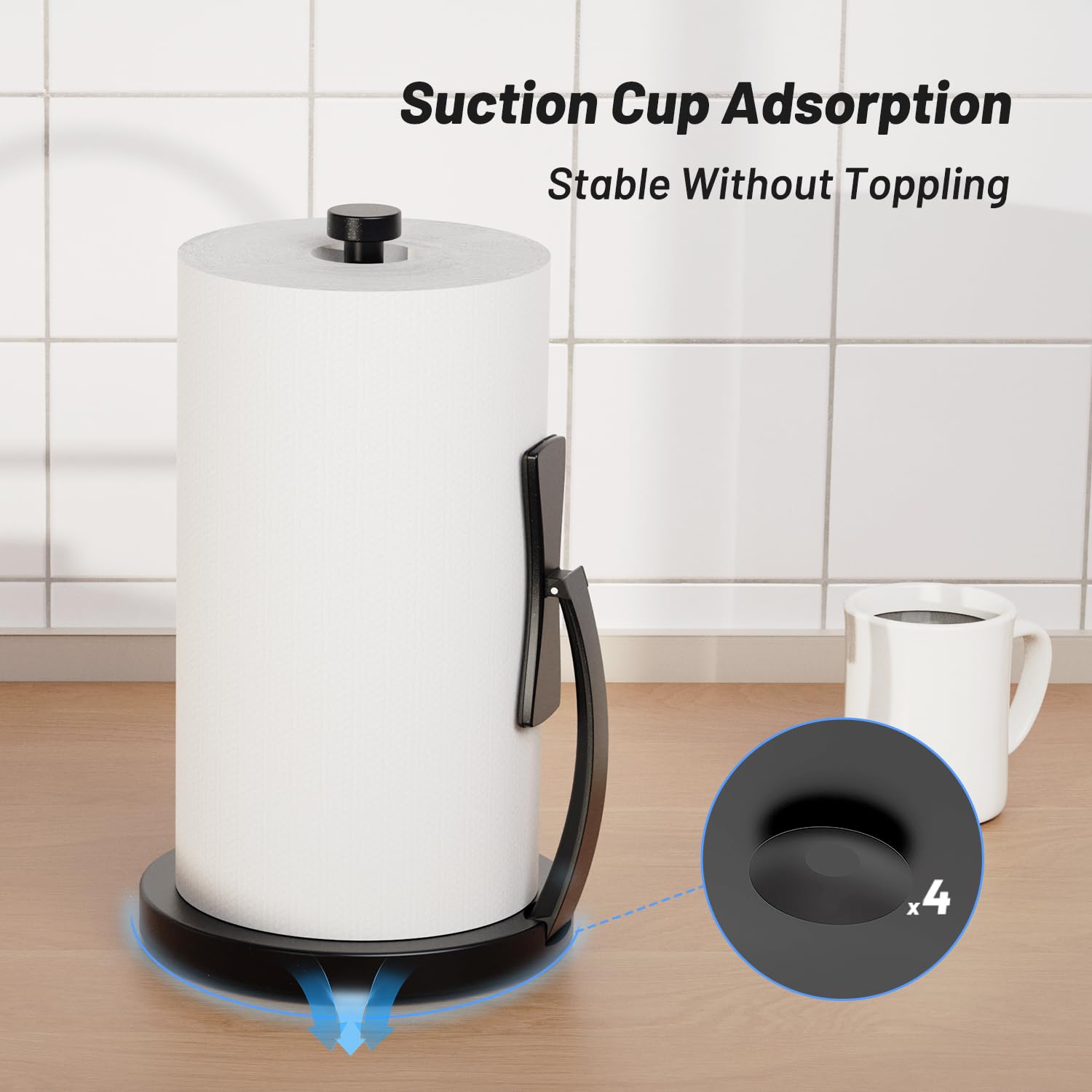 VEHHE towel holder with suction base prevents tipping during use