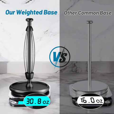 VEHHE weighted base provides stable standing on countertops.