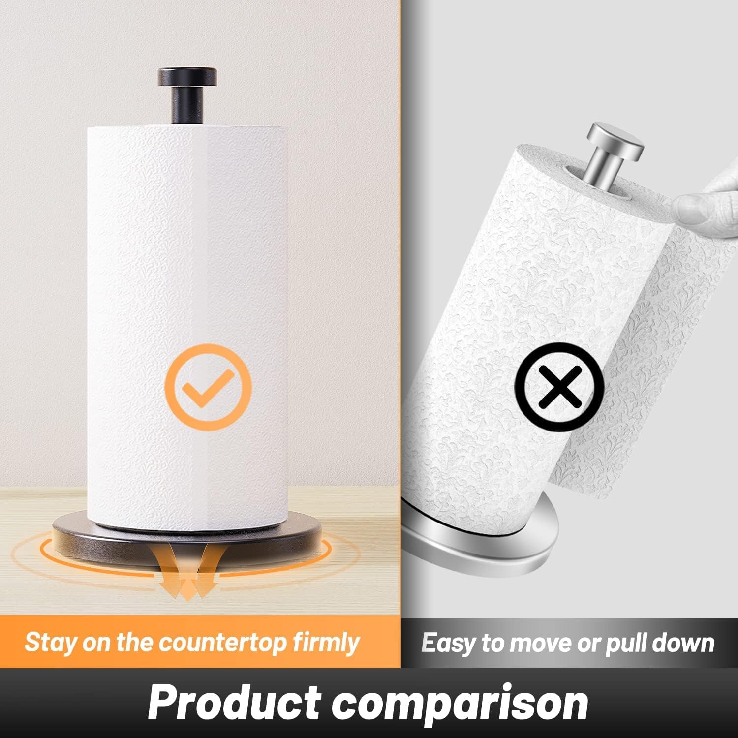 VEHHE weighted base design keeps towels steady during use.