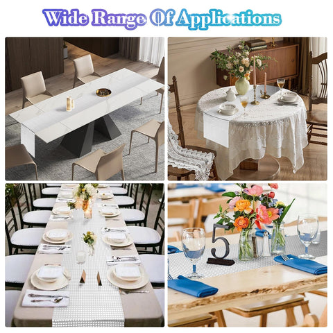 Vehipa 12x108 inch runner fits most rectangular tables for versatile decorating.