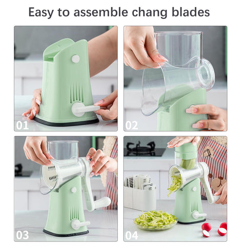 VEKAYA Cheese Grater disassembly simplifies cleaning and maintenance.