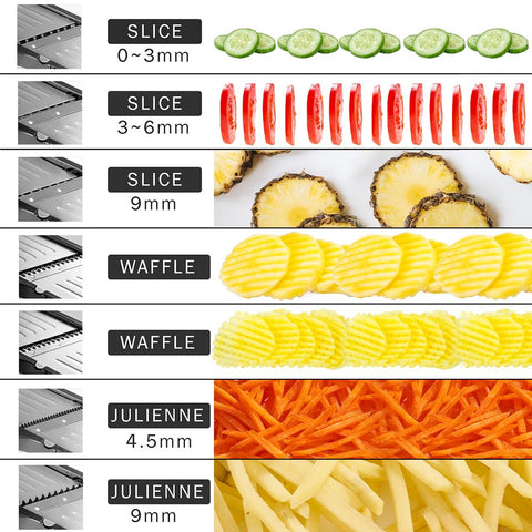VEKAYA Mandoline anti-slip base stabilizes counter slicing