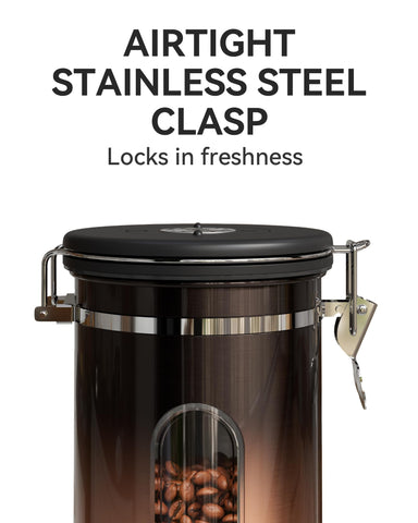 Veken coffee canister date tracker window helps manage freshness