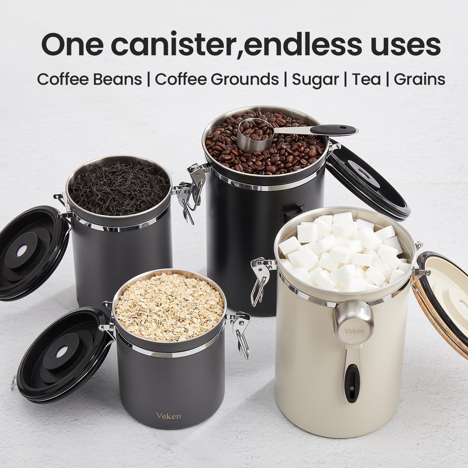 Elegant Veken canister makes a stylish gift choice.
