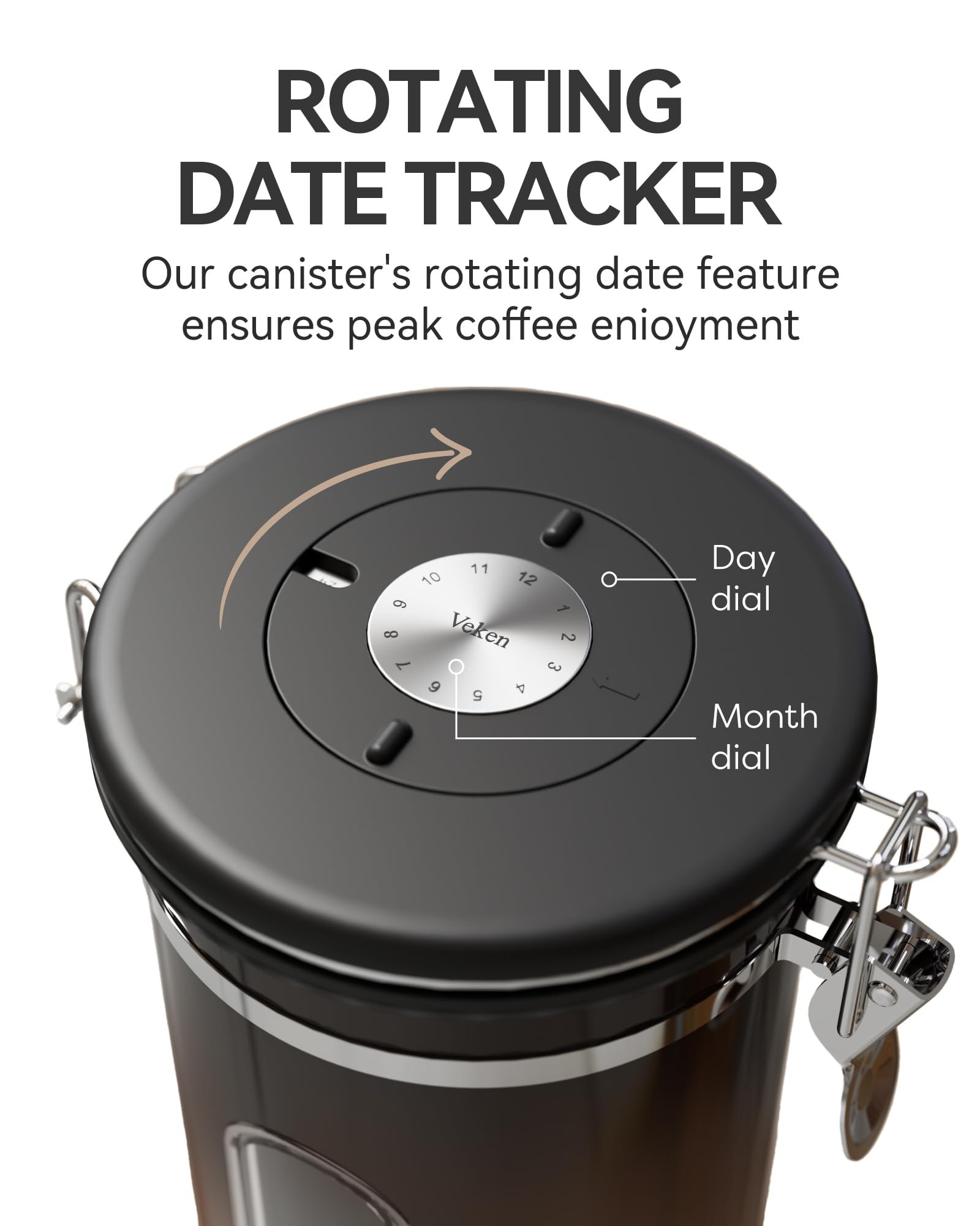 Veken canister includes a free scoop for easy measuring