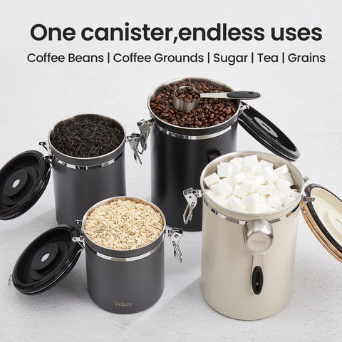 Veken gift-ready coffee canister for coffee lovers