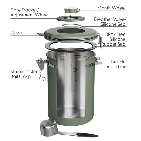 Durable 304 stainless steel body preserves coffee flavor.
