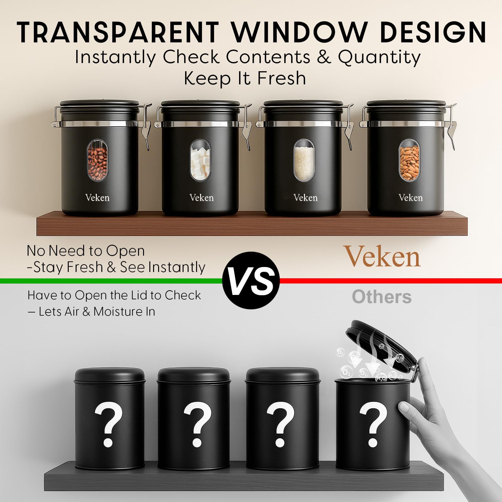 Veken date tracker lid helps you monitor freshness without opening the jar.